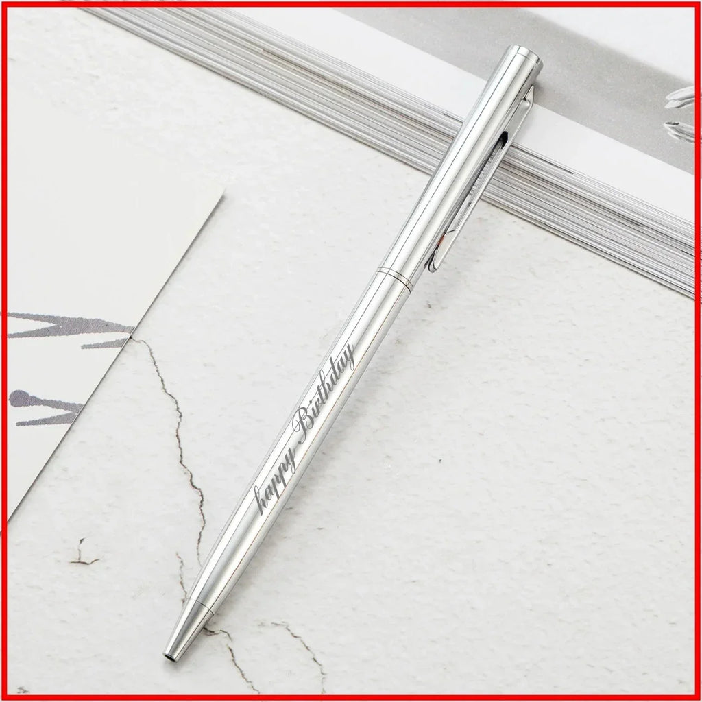 Rose Gold Engraved Metal Ballpoint Pens