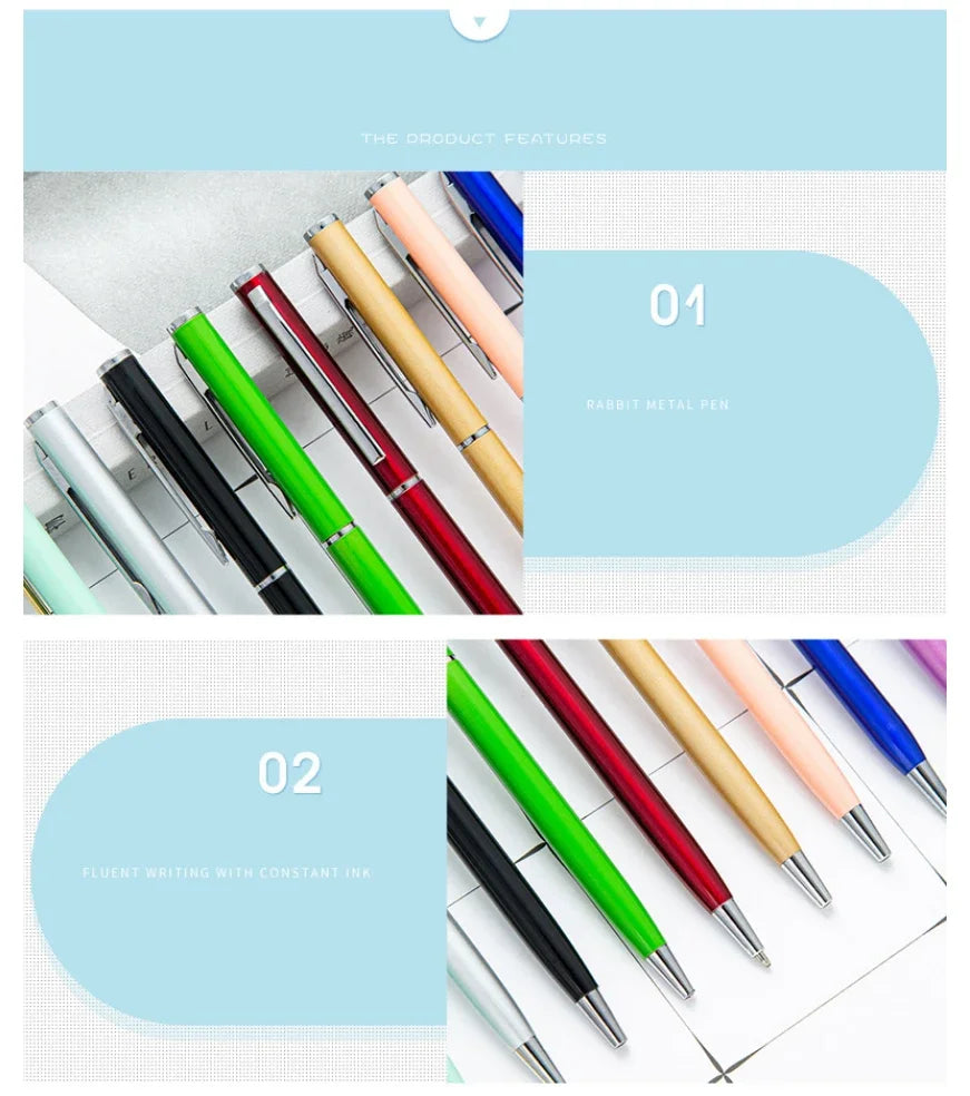 Rose Gold Engraved Metal Ballpoint Pens