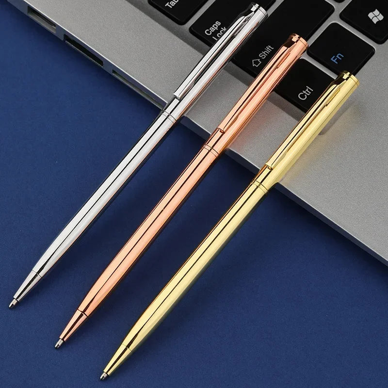 Rose Gold Engraved Metal Ballpoint Pens