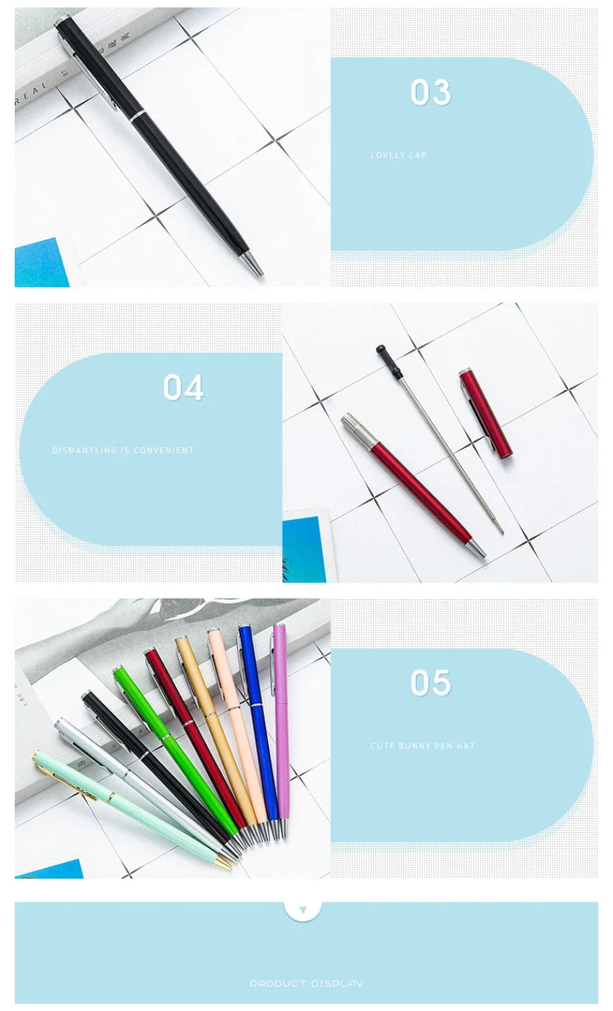 Rose Gold Engraved Metal Ballpoint Pens