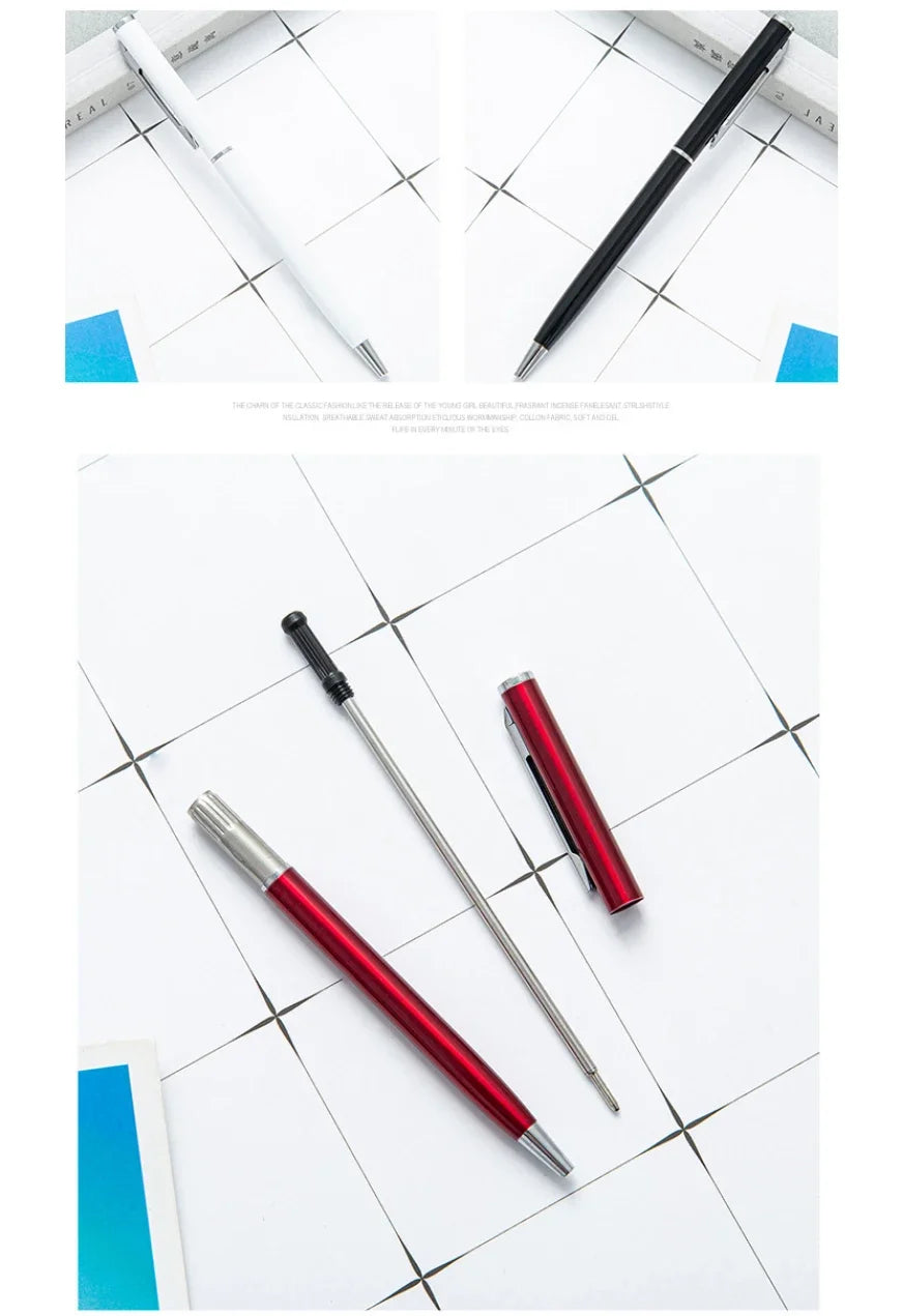 Rose Gold Engraved Metal Ballpoint Pens