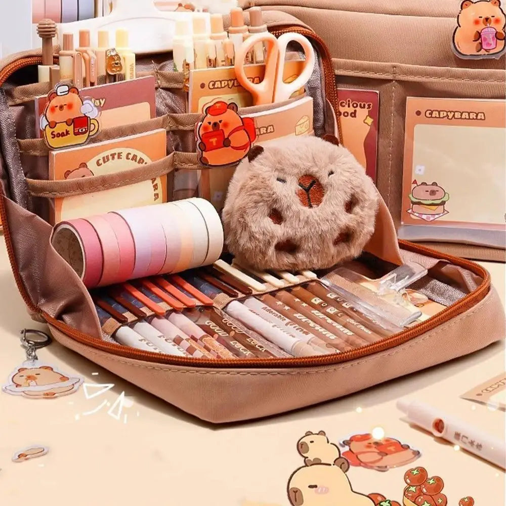 Cute Capybara Student Stationery Set