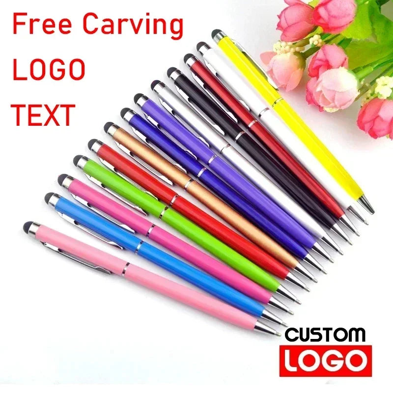 2-in-1 Metal Stylus Ballpoint Pens Set