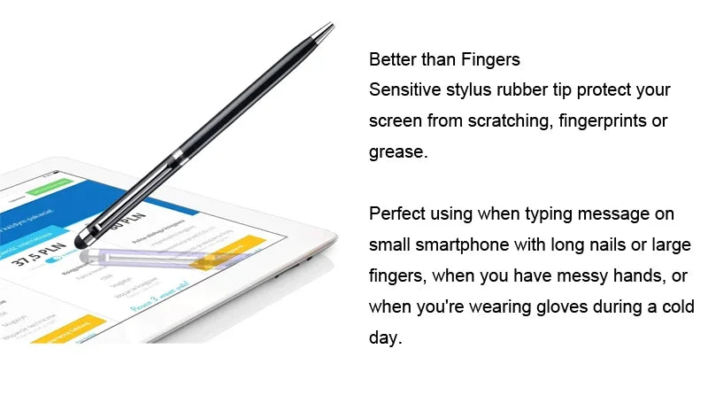 2-in-1 Metal Stylus Ballpoint Pens Set