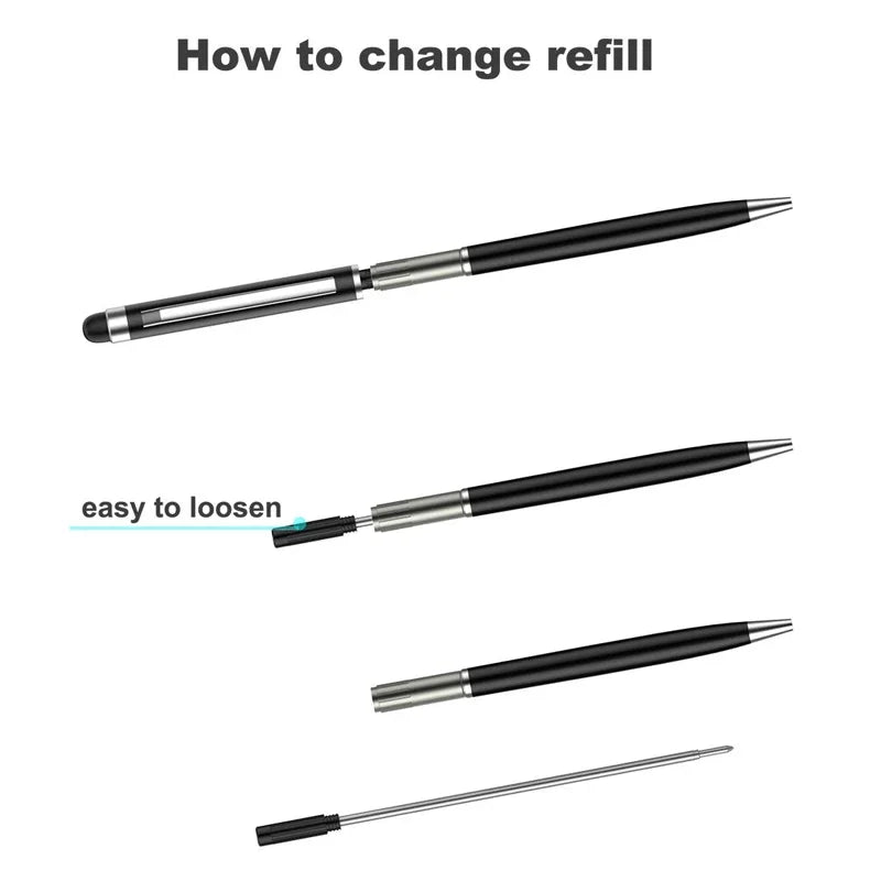 2-in-1 Metal Stylus Ballpoint Pens Set