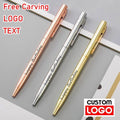 Rose Gold Engraved Metal Ballpoint Pens