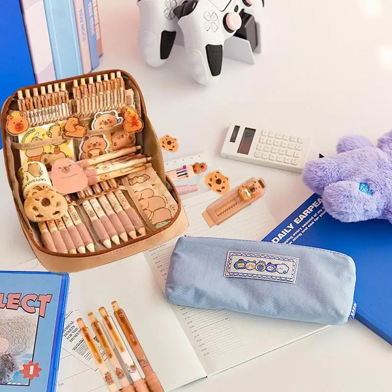 Cute Capybara Student Stationery Set