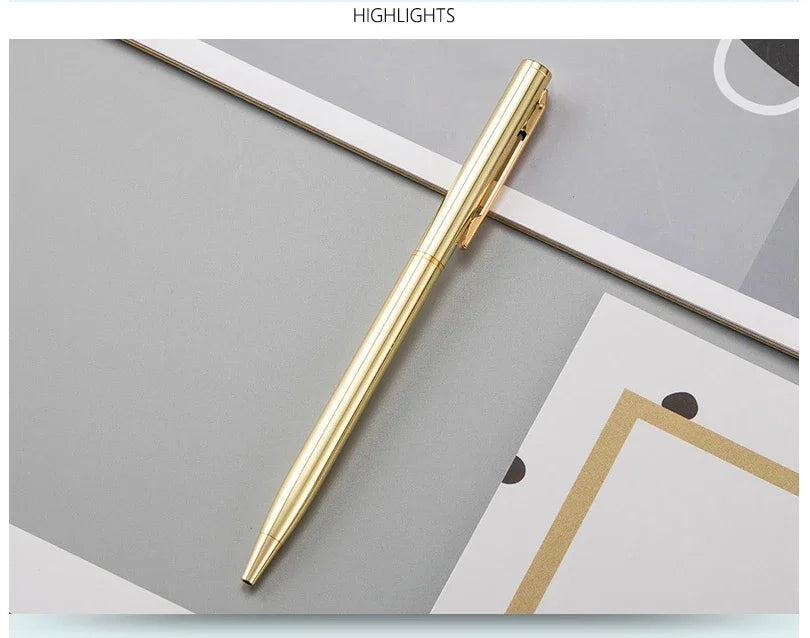 Rose Gold Engraved Metal Ballpoint Pens